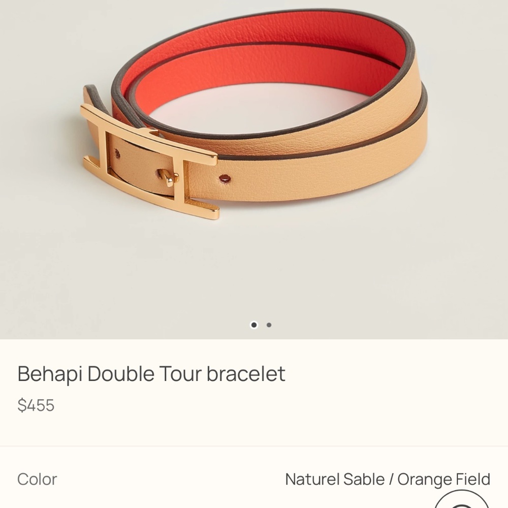 Hermes double sided belt bracelet